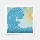 Wave und Sunshine Serviette (Vorderseite)