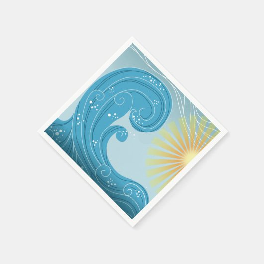 Wave und Sunshine Serviette (Ecke)