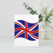 Wave Union Jack Postkarte (Stehend Vorderseite)