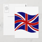 Wave Union Jack Postkarte (Vorne/Hinten)