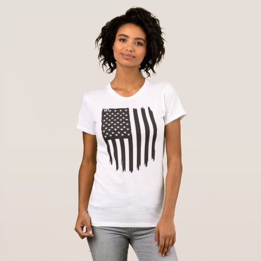 Wave United Staaten National Flag T-Shirt (Vorne ganz)