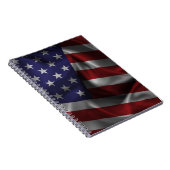 Wave USA Flag Notebook Notizblock (Rechte Seite)