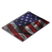 Wave USA Flag Notebook Notizblock (Linke Seite)