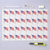 Wave USA Flag Zeichnend #1 Seidenpapier (Handwerk)