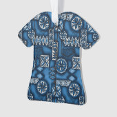 Wave Warrior Hawaiian Primitive Tapa Aloha Shirt Ornament (Vorderseite)