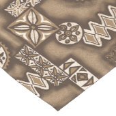 Wave Warrior Hawaiian Primitive Tapa Kurzer Tischläufer (Ecke)