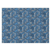 Wave Warrior Hawaiian Primitive Tapa Tischdecke (Vorderseite (Horizontal))