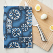 Wave Warrior Hawaiian Tapa Geschirrtuch (Viertel Falte)