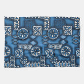 Wave Warrior Hawaiian Tapa Geschirrtuch (Horizontal)