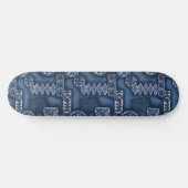 Wave Warrior Hawaiian Tapa Skateboard (Horizontal)