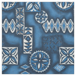 Wave Warrior Hawaiian Tapa Stoff