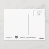 Wave Washed Black Conch Seashell Postkarte (Rückseite)