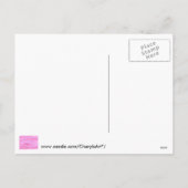 Wave Wavy Red Hearts Pink Valentine Postkarten (Rückseite)