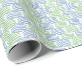 Wave Weave in Schiefer und Grün Geschenkpapier (Rolleneckpunkt)