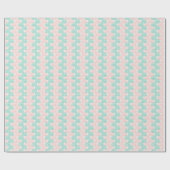 Wave Weave in Teal and Flamingo Geschenkpapier (Flach)