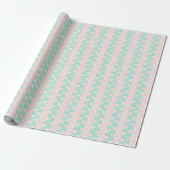 Wave Weave in Teal and Flamingo Geschenkpapier (Ungerollt)