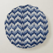 Wave Weave Rundes Kissen (Rückseite)