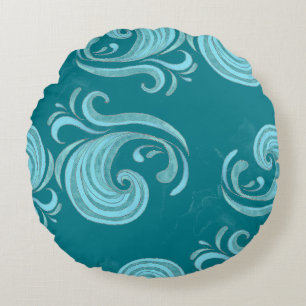 Wave Wirbel Rundes Kissen