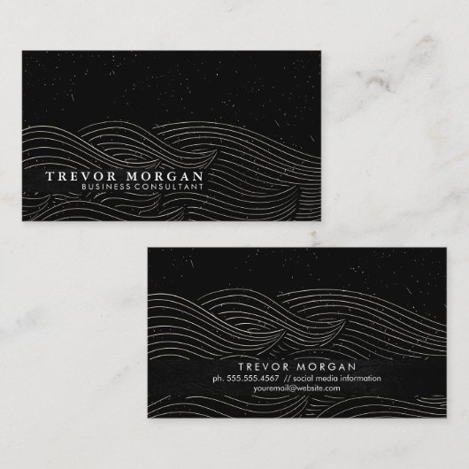 Wave Wirbel Visitenkarte (Vorne/Hinten)