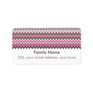 Wave Zickzack Bold Adressaufkleber