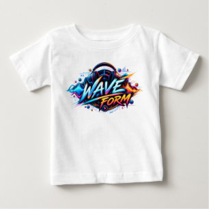 Waveform – Futuristische Musik- und Soundgrafik Baby T-shirt