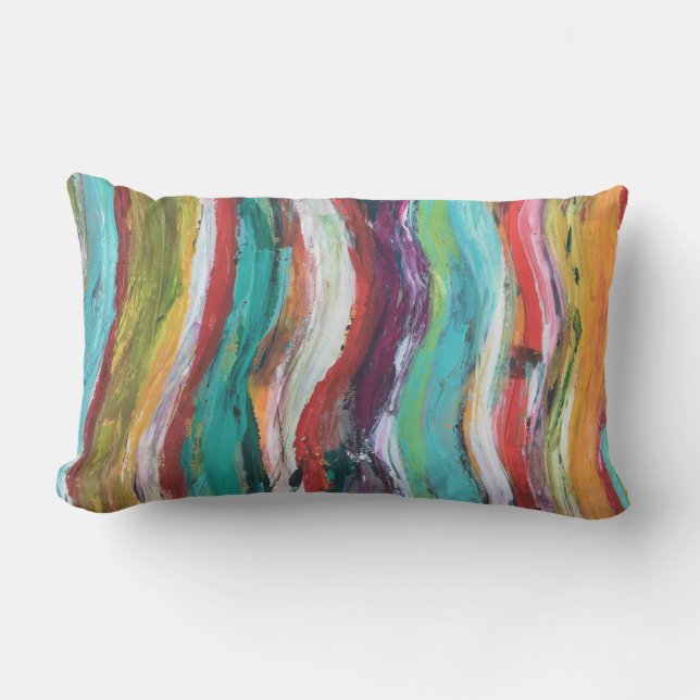 Wavelength Outdoor Lumbar Throw Kissen (Vorderseite)