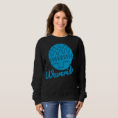 Waverider Synthesizer 80er Synthwave Waveform Sweatshirt (Vorne ganz)