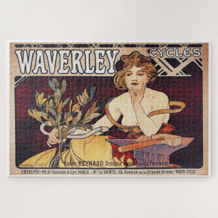 Waverley Cycles von Alphonse Mucha Puzzle