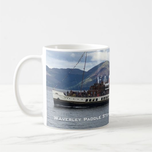 Waverley Paddle Steamer vor Schottland Kaffeetasse (Links)
