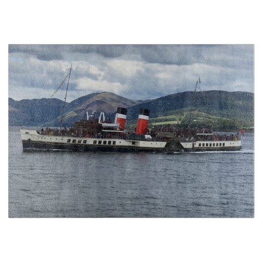 Waverley Paddle Steamer vor Schottland Schneidebrett (Vorderseite)