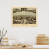 Waverly, NY Panoramic Map - 1881 Poster (Küche)