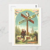 Waverve Pickwick & Owl Pens Vintage Werbung Postkarte (Vorne/Hinten)