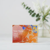 WAVES 2,hellgelb, braun, lila blau Visitenkarte (Stehend Vorderseite)