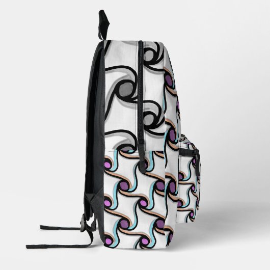 Waves 3D-Muster Bedruckter Rucksack (Links)