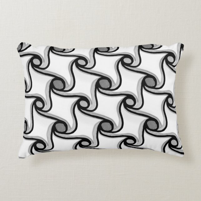 Waves 3D-Muster Dekokissen (Vorderseite)