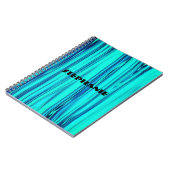 Waves Abstrakt Ocean Aquamarin Blue Green Ombre Mu Notizblock (Linke Seite)