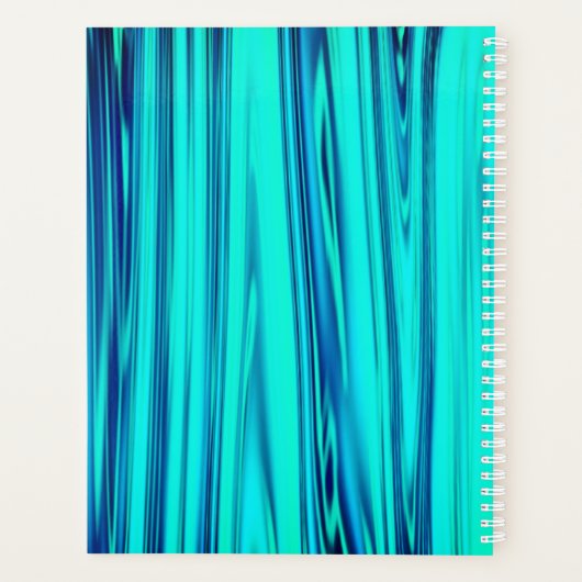 Waves Abstrakt Ocean Aquamarin Blue Green Ombre Mu Planer (Rückseite)