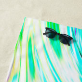 Waves Abstrakte Muster Aquamarin Blue Green Monogr Strandtuch (Beispiel)