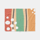 Waves abstraktes boho Kunstwerk Fleecedecke (Vorderseite (Horizontal))