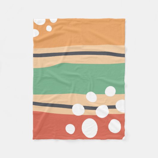 Waves abstraktes boho Kunstwerk Fleecedecke (Vorderseite)