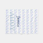 Waves Ahoy Custom Fleecedecke (Vorderseite (Horizontal))