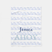 Waves Ahoy Custom Fleecedecke (Vorderseite)