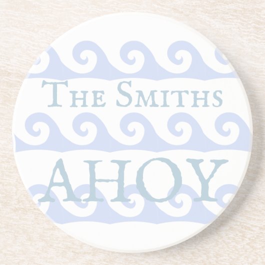 Waves Ahoy Custom Getränkeuntersetzer (Vorne)