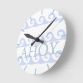 Waves Ahoy Custom Runde Wanduhr (Winkel)