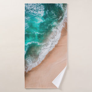 Waves am Sandy Beach Badhandtuch Set