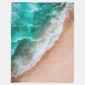 Waves am Sandy Beach Fleecedecke (Vorderseite)