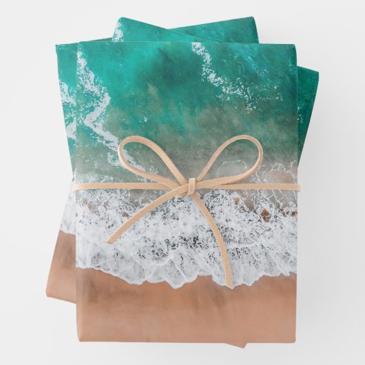 Waves am Sandy Beach Geschenkpapier Set (Beispiel)