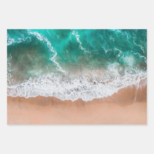 Waves am Sandy Beach Geschenkpapier Set (Vorderseite)