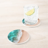 Waves am Sandy Beach Getränkeuntersetzer (Seite)