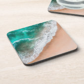 Waves am Sandy Beach Getränkeuntersetzer (Linke Seite)